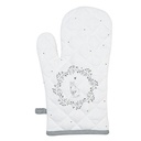 Oven Mitt White Grey 18x30 cm