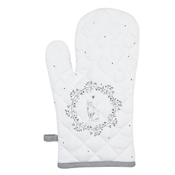 [LGC44] Gant de four Blanc Gris 18x30 cm