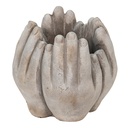 Pot de fleurs d'intérieur Beige, Gris 15x15x17 cm