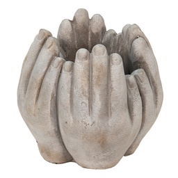[6TE0423S] Pot de fleurs d'intérieur Beige, Gris 15x15x17 cm