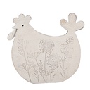 Decoration Statue Rooster White Grey 15x6x14 cm