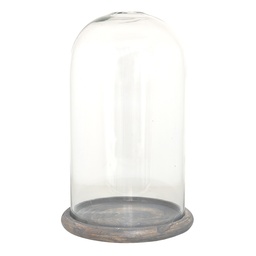 [6GL3536] Cloche en Verre Transparent Ø 17x29 cm