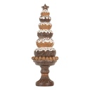 Weihnachtsdeko Weihnachtsbaum Braun Weiß Ø 11x33 cm