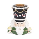 Bougeoir de Casse Noisette Vert Blanc 8x6x9 cm
