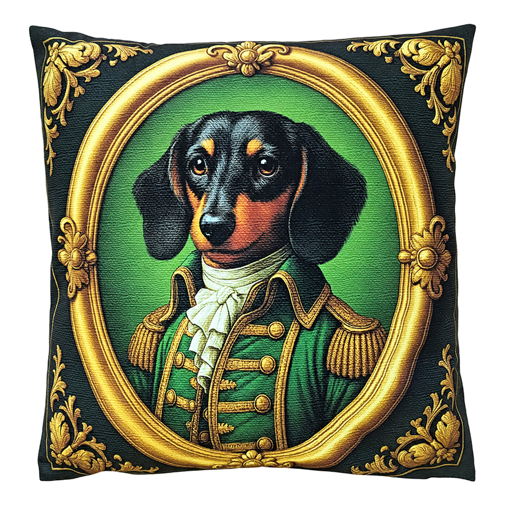 Cuscino imbottito Verde Color oro 45x45x4 cm