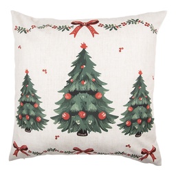 [TCH22V] Coussin rempli Beige Vert 45x45x4 cm