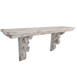 [5H0232] Wall Rack White 100x23x41 cm