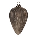 Christmas Bauble Grey Ø 14x19 cm
