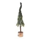 Albero di Natale artificiale Verde Bianco Ø 10x35 cm