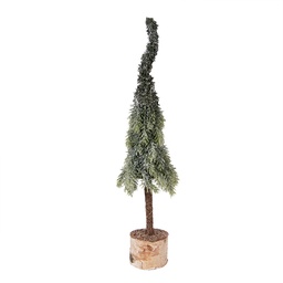 [66427] Albero di Natale artificiale Verde Bianco Ø 10x35 cm