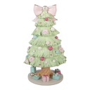 Casella di musica Albero di natale Verde Rosa Ø 13x23 cm