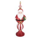 Decorazione Babbo Natale Rosso Bianco con LED 19x16x57 cm / 3xAA