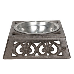 [6Y3060] Ciotola cibo Animali Domestici Marrone 18x18x6 cm / 300 ml
