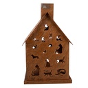 Decoration House Brown 15x15x25 cm