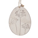 Décoration pendentif uf Blanc 10x8 cm