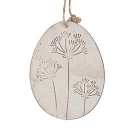 [6Y5580] Décoration pendentif uf Blanc 10x8 cm