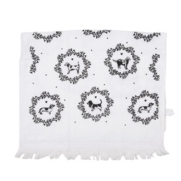 [CTLGD-1] Guest Towel White Black 40x66 cm