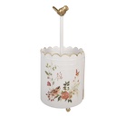 Küchenrollenhalter Weiß Goldfarbig Ø 14x30 cm