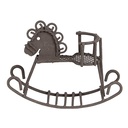 Decoration Rocking Horse Brown 9x3x6 cm