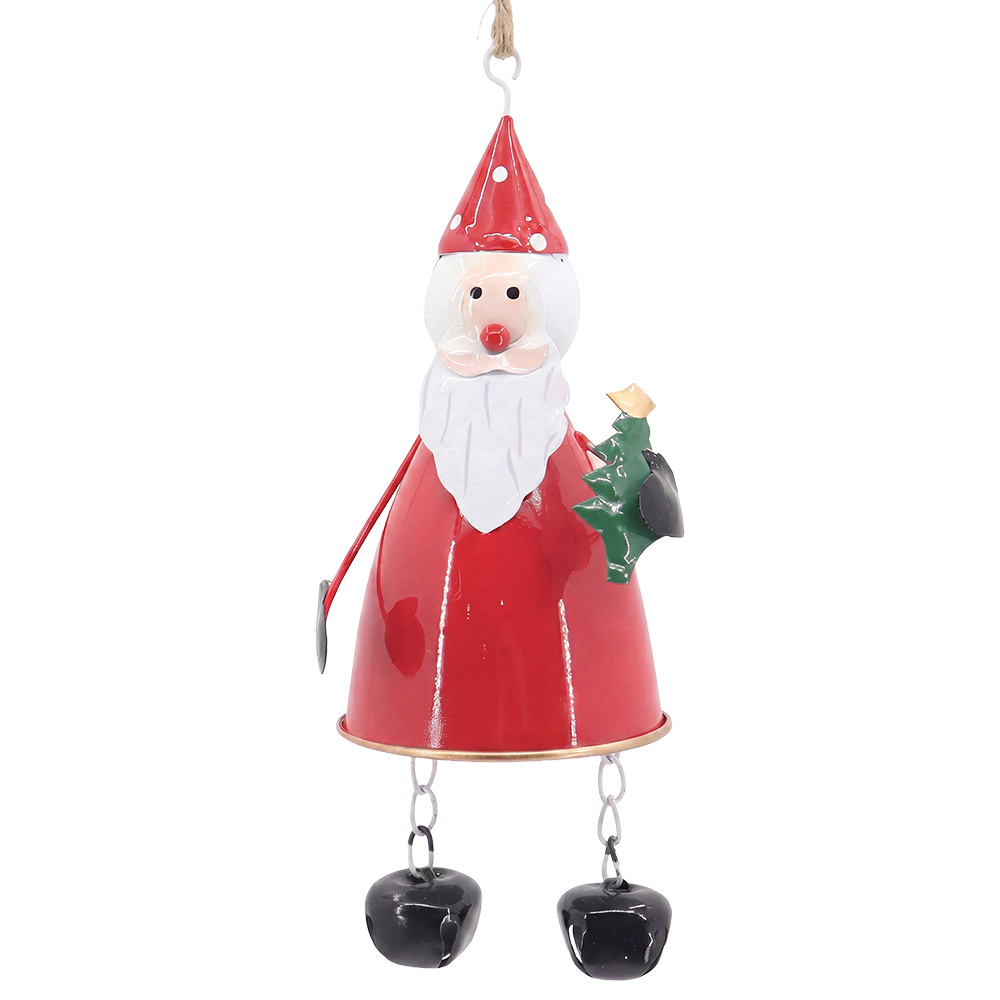 Décoration pendentif Père Noël Rouge Blanc 11x11x29 cm