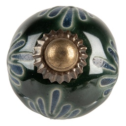 Clayre & Eef Pomello Ø 3x3 cm Verde Ceramica
