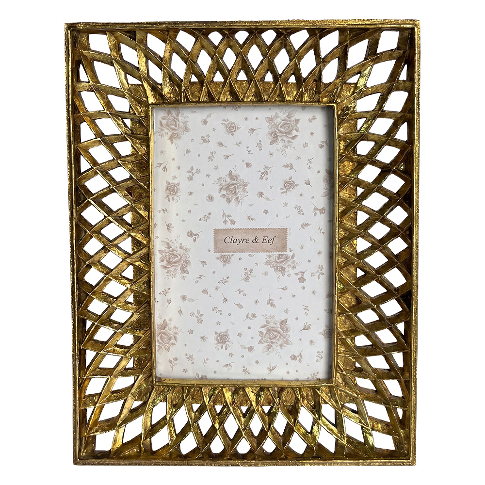 Bilderrahmen Goldfarbig 17x2x22 cm / 10x15 cm