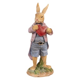 [6PR4095] Décoration des Lapin Marron Bleu 8x7x20 cm