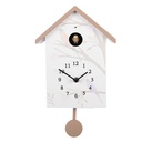 Wanduhr Weiß Beige 20x10x26 cm / 3xAA