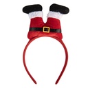 Bande de cheveux avec jambes de Père Noël Rouge Blanc 13x3x23 cm
