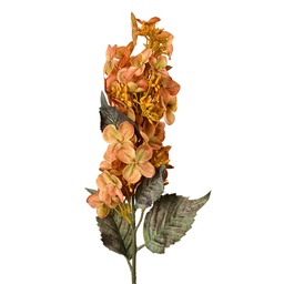 [5PL0162CH] Branche de décoration avec fleurs Orange Vert 10x8x71 cm