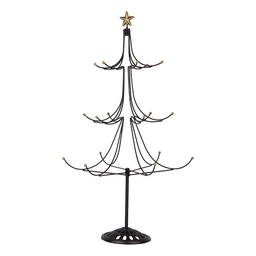 [5Y1268] Decorazioni Natalizie Albero di natale Nero Color oro Ø 41x71 cm