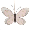 Decorative Hanger butterfly Pink 22x4x14 cm