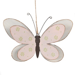 [6Y5578M] Dekoration anhänger Schmetterling Rosa 22x4x14 cm