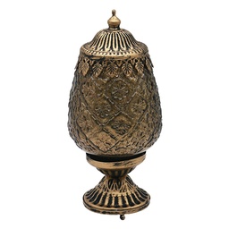 [6GL4590] Decoration with LED Bruin Ø 8x19 cm / 2xAAA
