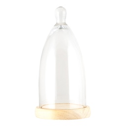 [6GL3007] Glass Cloche Transparent Ø 14x29 cm