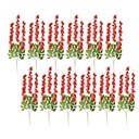 Rami Artificiali Decorativi con fiori (set 12) Rosso 30x12x110 cm