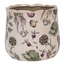 Pot de fleurs d'intérieur Beige Vert Ø 18x16 cm