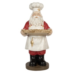 [5PR0183] Decorazione Natalizie Babbo Natale Rosso Bianco 40x39x81 cm