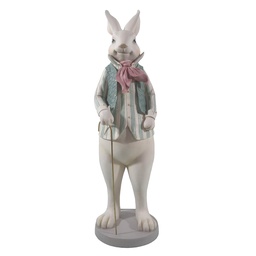 [6PR3143] Statua Decorativa Coniglio Multicolor 17x15x53 cm