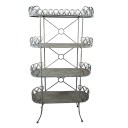 [5Y1002] Étagère de rangement Marron, Beige, Gris 91x36x168 cm