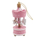 Decoration Hanger Carousel Pink (set of 6) 3x7 cm