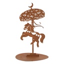 Decorativa Cavallo Rosa Bianco 35x16x38 cm
