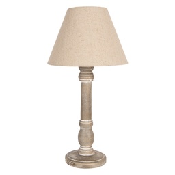 [6LMC0103] Table Lamp Brown Beige Ø 23x45 cm E27/max 1x40W