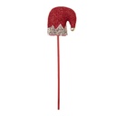 Weihnachtsdeko Weihnachtsmütze Rot Goldfarbig 9x2x34 cm