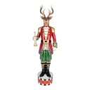 Decoration Reindeer Brown Red 25x20x82 cm