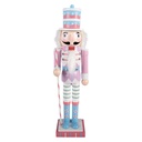 Decoration nutcracker Pink White 8x7x25 cm