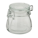 Storage Jar with Lid Transparent Ø 9x7 cm
