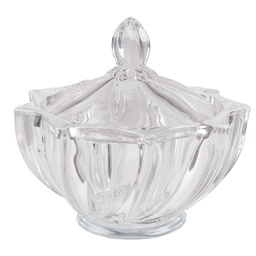 [6GL4187] Plat avec couvercle Transparent Ø 12x12 cm