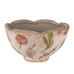 [6CE1626S] Flower Pot Inside Beige Pink Ø 16x9 cm