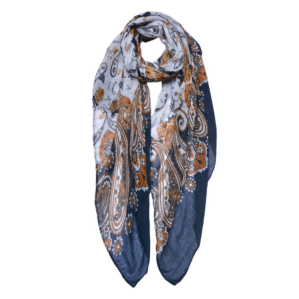 Foulard Donna stampato Blu 90x180 cm